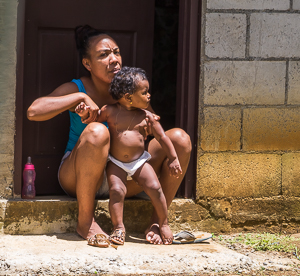 Picture 7 - Mother and Child, In the Carib Indian Reservation on the east coast of Dominica.